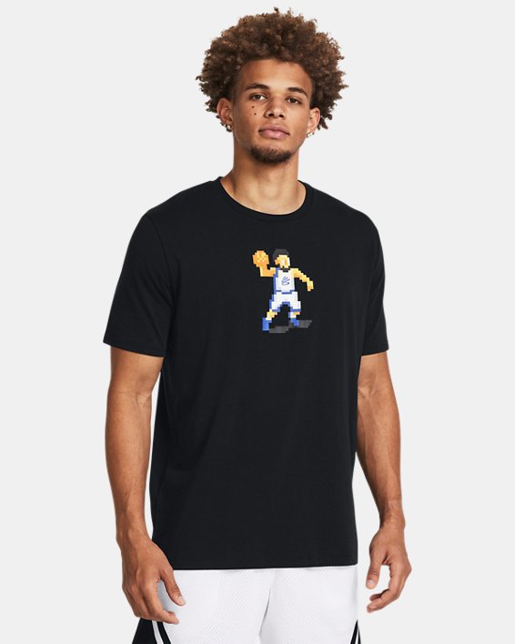 Men's Curry Animated T-Shirt in Black image number 0